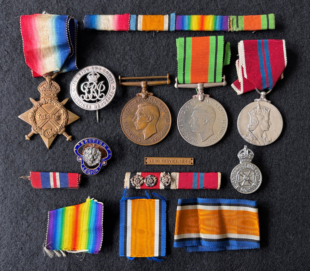 Mixed collection of medals & other items to ARTHUR CURRY, 2/10th Bn Middlesex Regiment (wounded at Gallipoli) & Wiltshire Special Constabulary, & 2 x rare American Red Cross certificates to his wife DOROTHY CURRY, a volunteer at the ‘DONUT DUGOUT’ Devizes