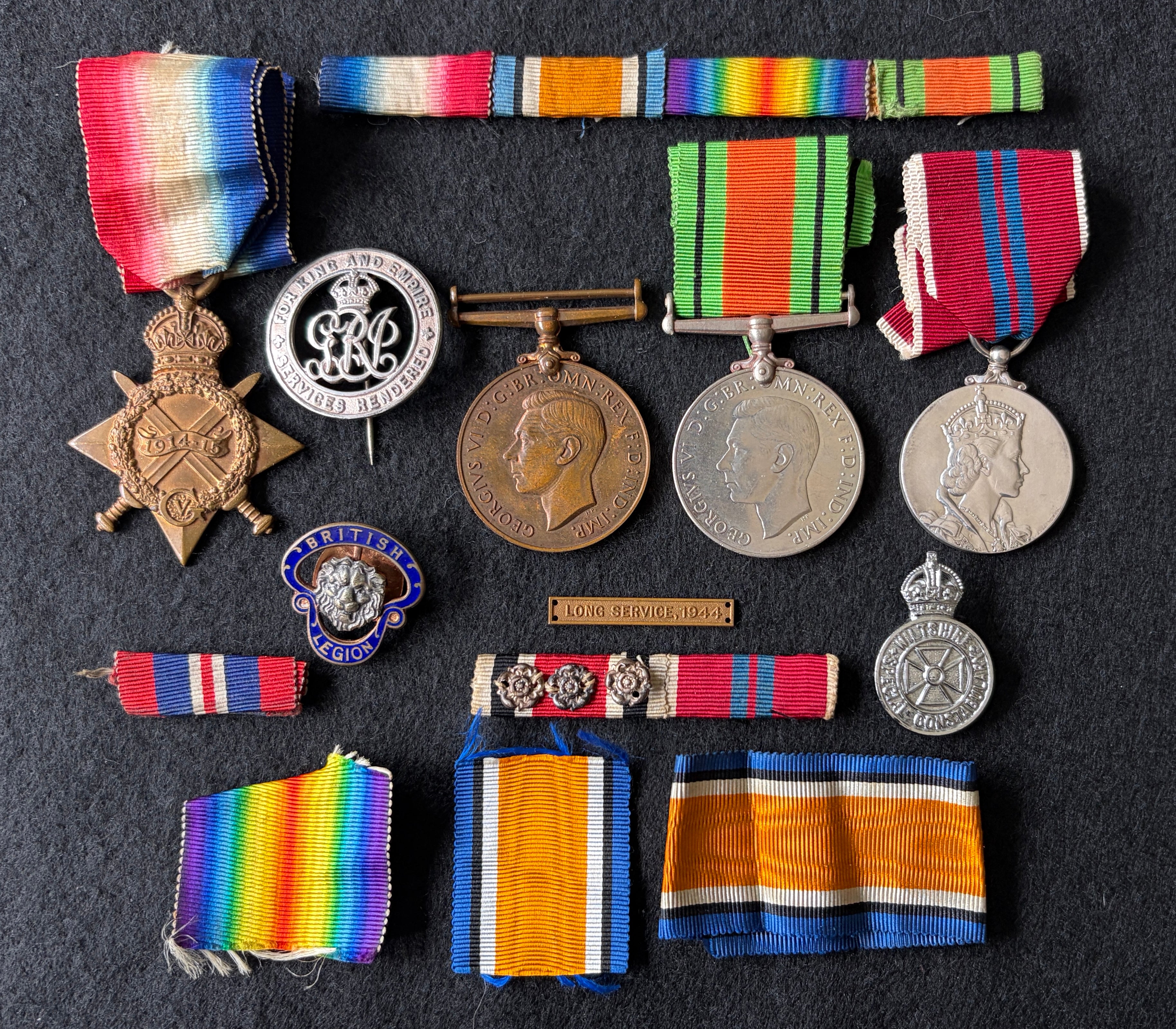 Mixed collection of medals & other items to ARTHUR CURRY, 2/10th Bn Middlesex Regiment (wounded at Gallipoli) & Wiltshire Special Constabulary, & 2 x rare American Red Cross certificates to his wife DOROTHY CURRY, a volunteer at the ‘DONUT DUGOUT’ Devizes