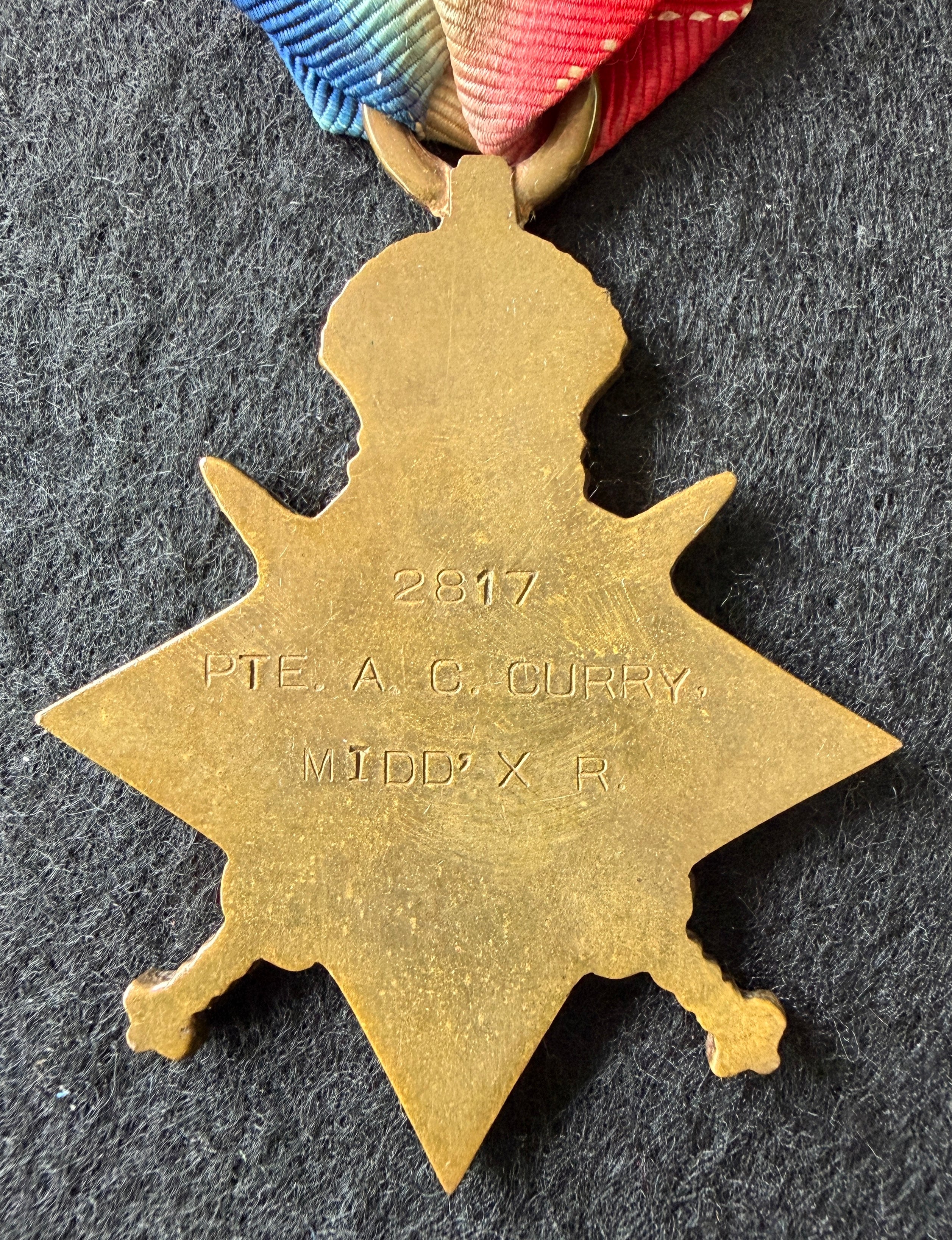 Mixed collection of medals & other items to ARTHUR CURRY, 2/10th Bn Middlesex Regiment (wounded at Gallipoli) & Wiltshire Special Constabulary, & 2 x rare American Red Cross certificates to his wife DOROTHY CURRY, a volunteer at the ‘DONUT DUGOUT’ Devizes
