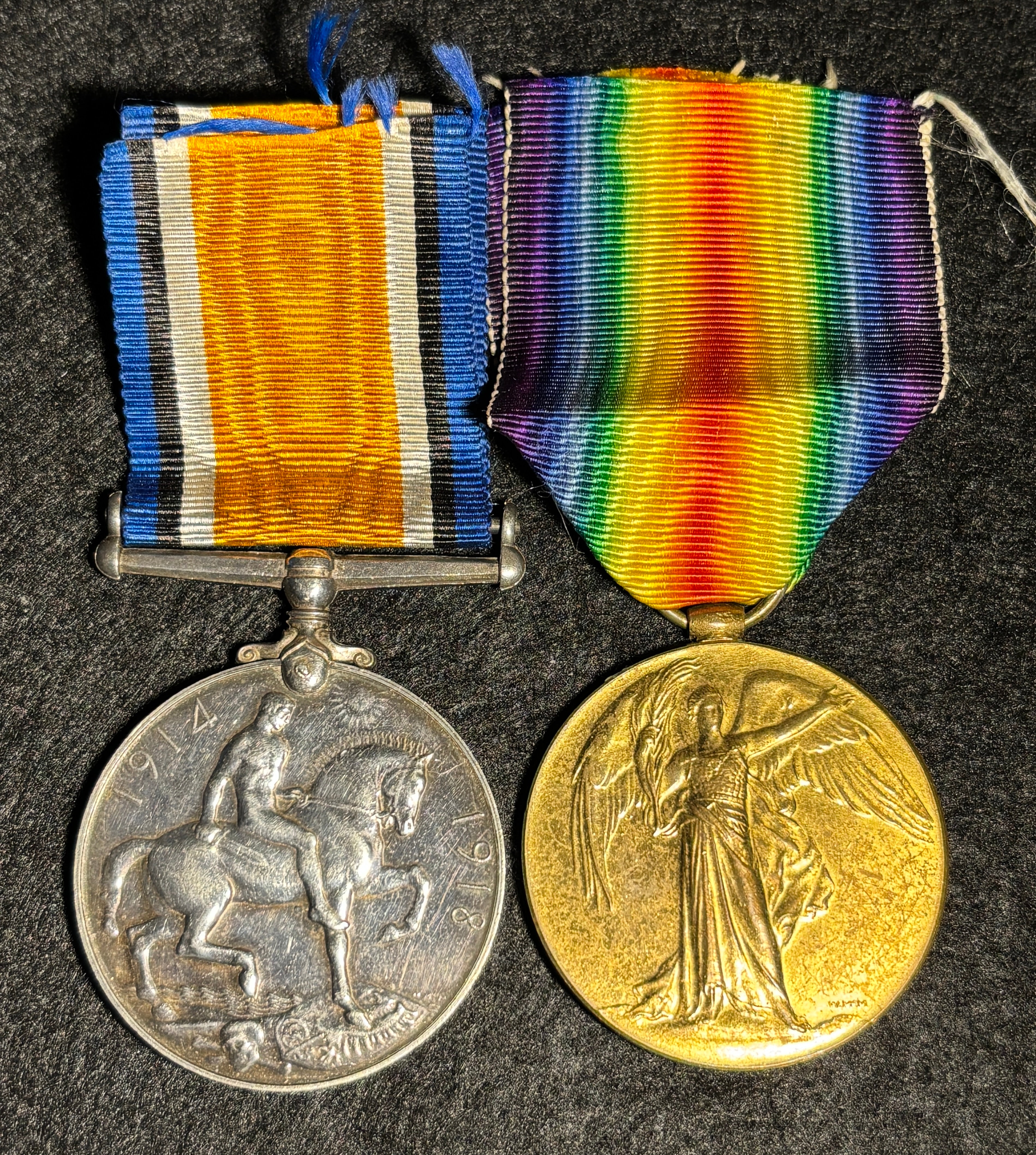 WW1 medal pair - British War Medal & Victory Medal - Private JOHN CAMBRIDGE - King's Liverpool Regiment