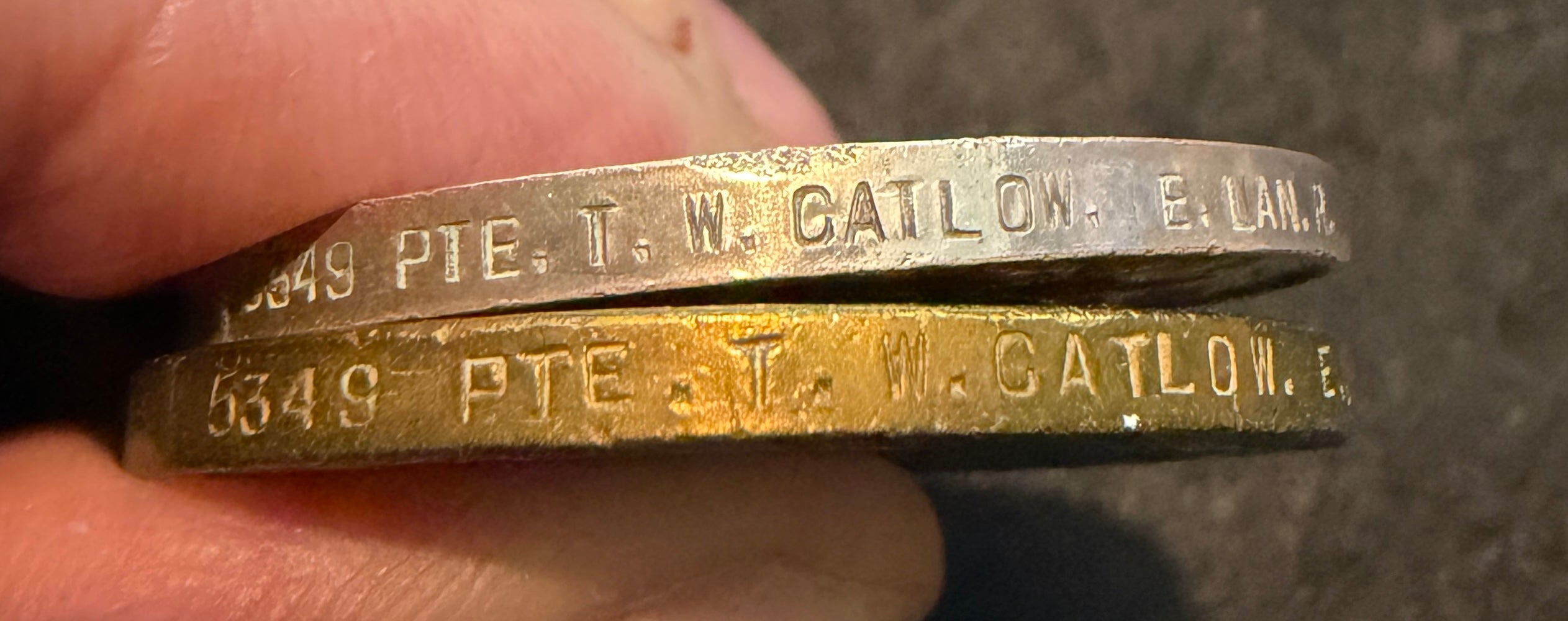 WW1 Medal Trio – 1914-15 Star, British War Medal & Victory Medal – Private THOMAS WILLIAM CATLOW – East Lancashire Regiment & Machine Gun Corps