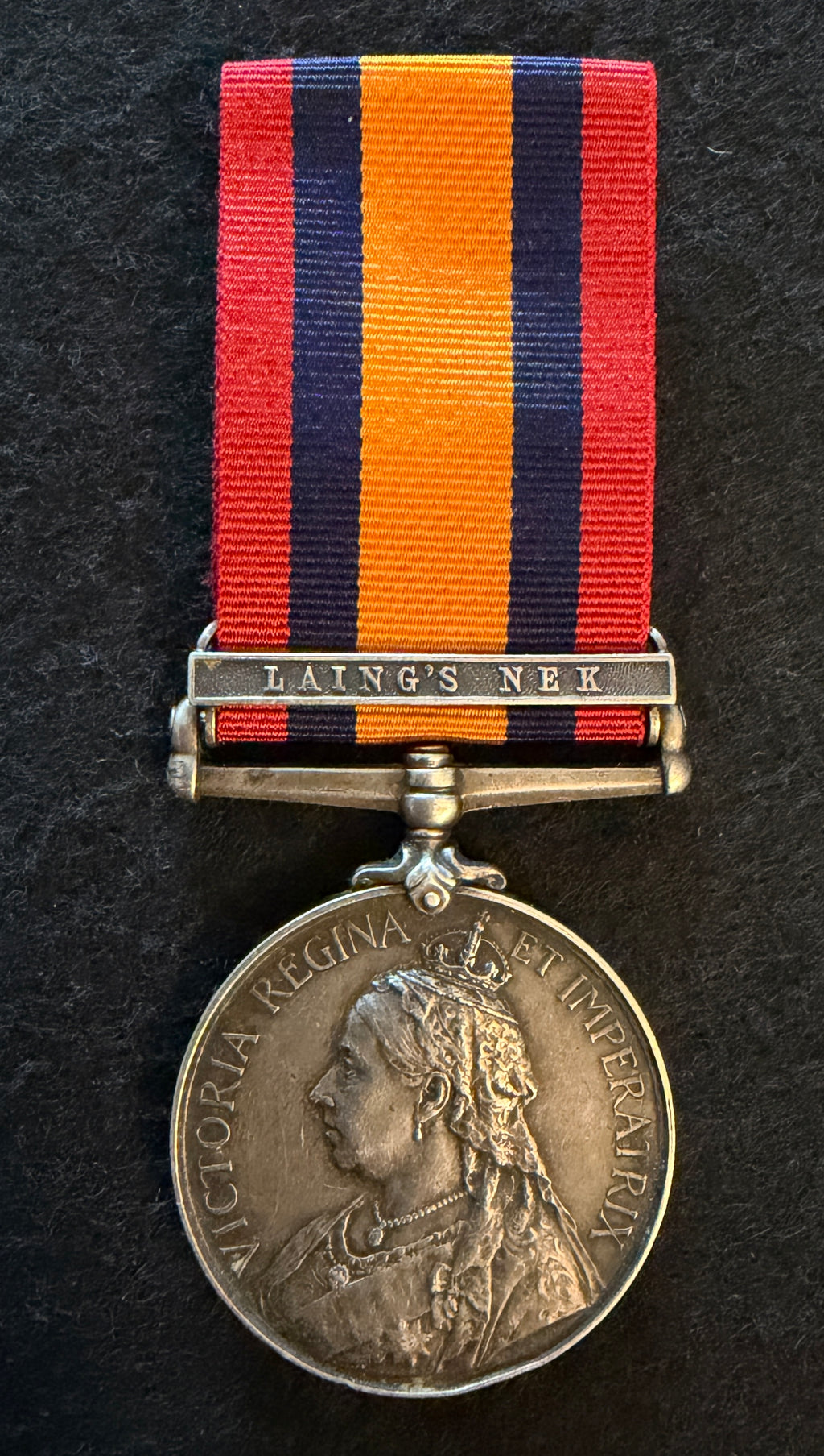 Queen’s South Africa Medal with ‘Laing’s Nek’ bar – Private JAMES HOLLAND – Royal Lancashire Regiment