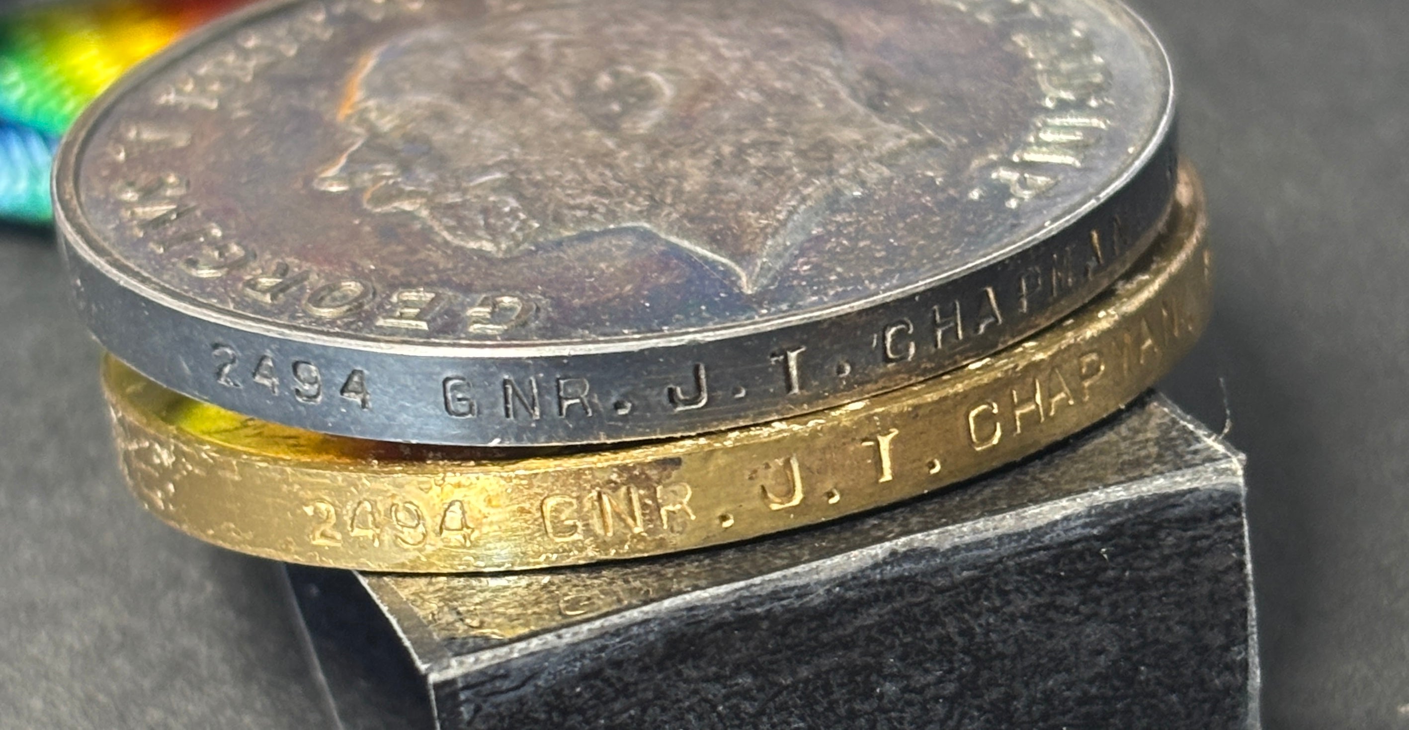 WW1 medal pair & Death Penny - British War Medal, Victory Medal &  memorial plaque (Death Penny) – Gunner JAMES THOMAS CHAPMAN - Royal Garrison Artillery