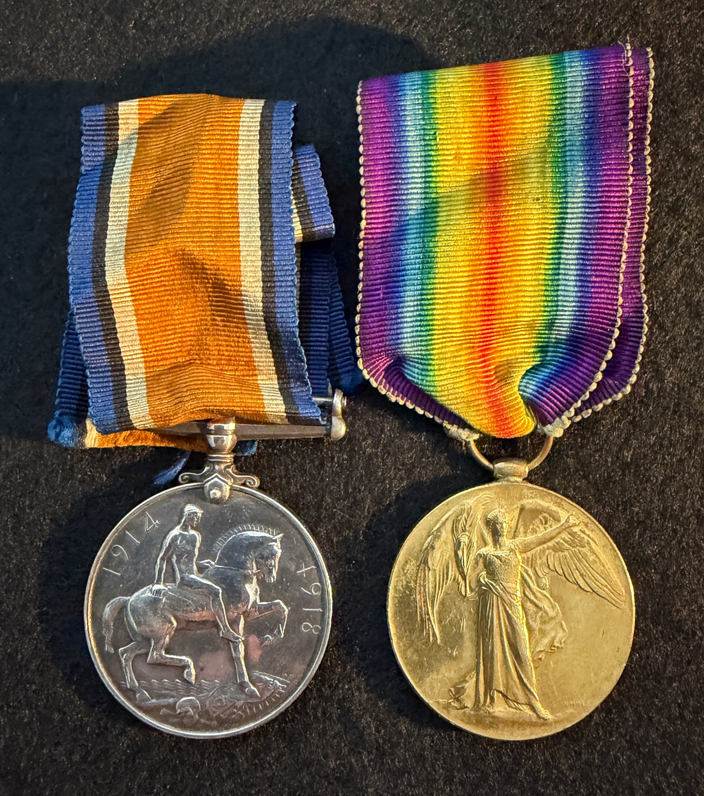 WW1 Medal Pair – British War Medal & Victory Medal – awarded to THOMAS GRUNDY WILLIAMS – Machine Gun Corps
