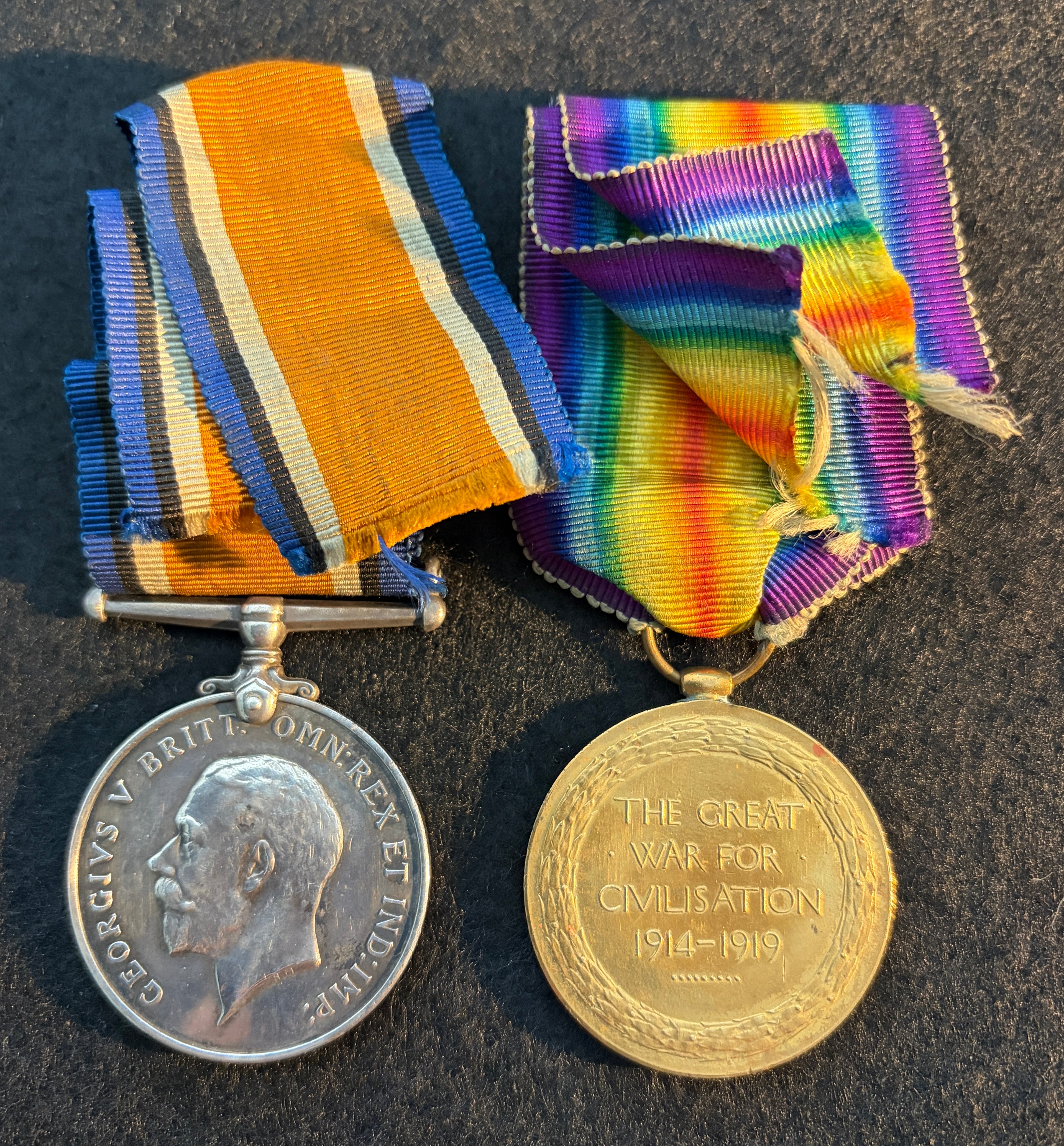 WW1 Medal Pair – British War Medal & Victory Medal – awarded to THOMAS GRUNDY WILLIAMS – Machine Gun Corps