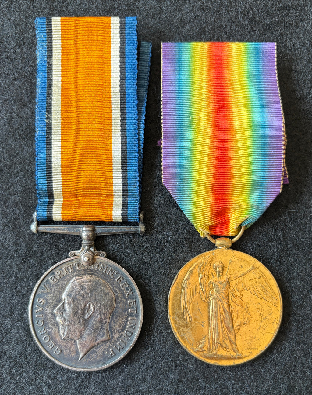 WW1 Medal pair – British War Medal & Victory Medal - awarded to Private JOSEPH ROBINSON of the King’s Own Royal Lancaster Regiment, later Labour Corps