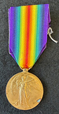 WW1 Victory Medal (Single medal only) awarded to Private THOMAS HENRY GROVER of the 7th Bn West Yorkshire Regiment, the ‘Leeds Rifles’ - KIA opening phase (first 24 hours) Battle of the Somme