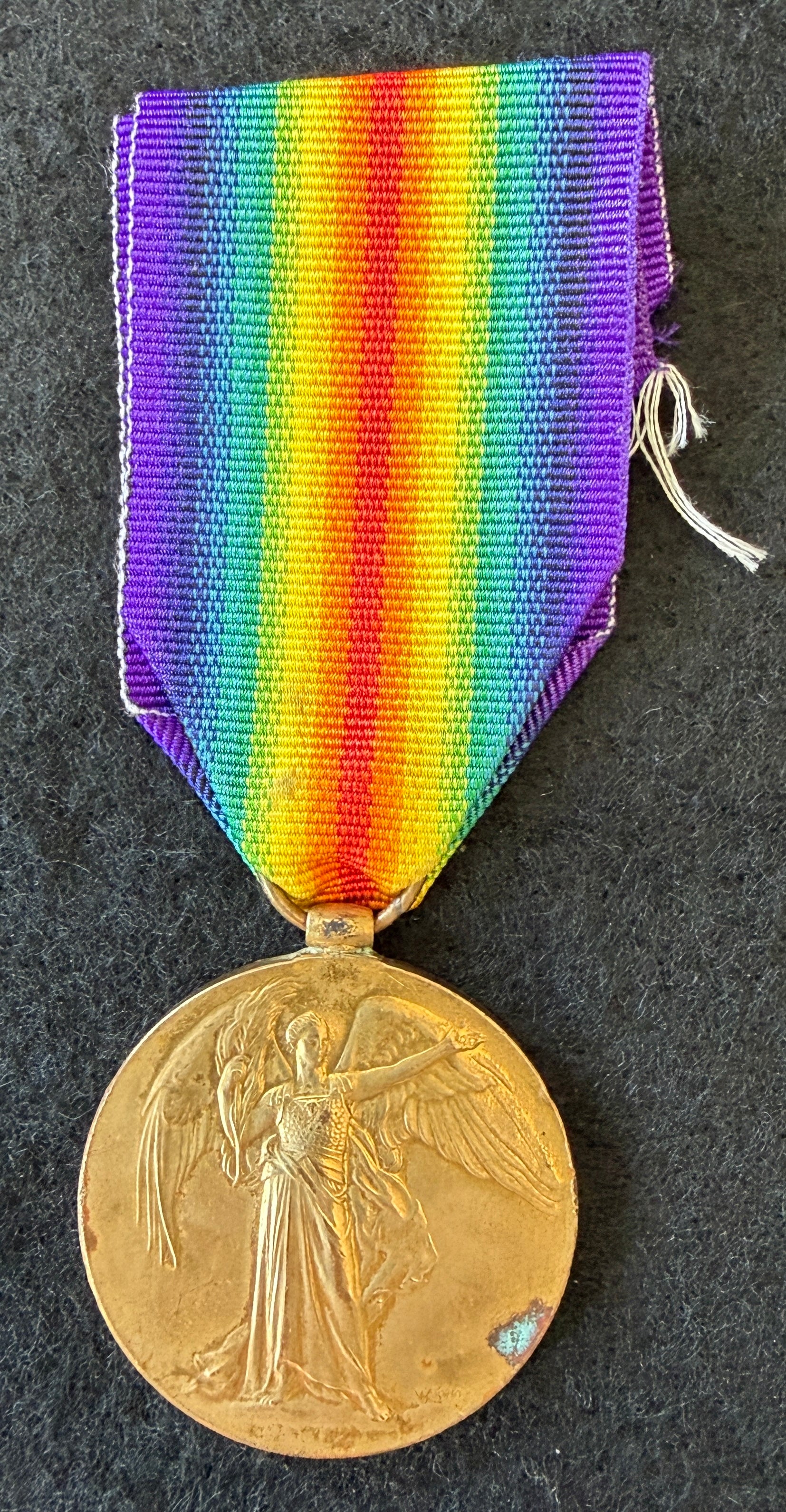 WW1 Victory Medal (Single medal only) awarded to Private THOMAS HENRY GROVER of the 7th Bn West Yorkshire Regiment, the ‘Leeds Rifles’ - KIA opening phase (first 24 hours) Battle of the Somme
