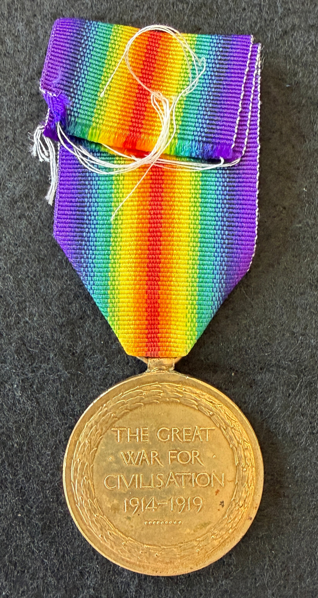 WW1 Victory Medal (Single medal only) awarded to Private THOMAS HENRY GROVER of the 7th Bn West Yorkshire Regiment, the ‘Leeds Rifles’ - KIA opening phase (first 24 hours) Battle of the Somme