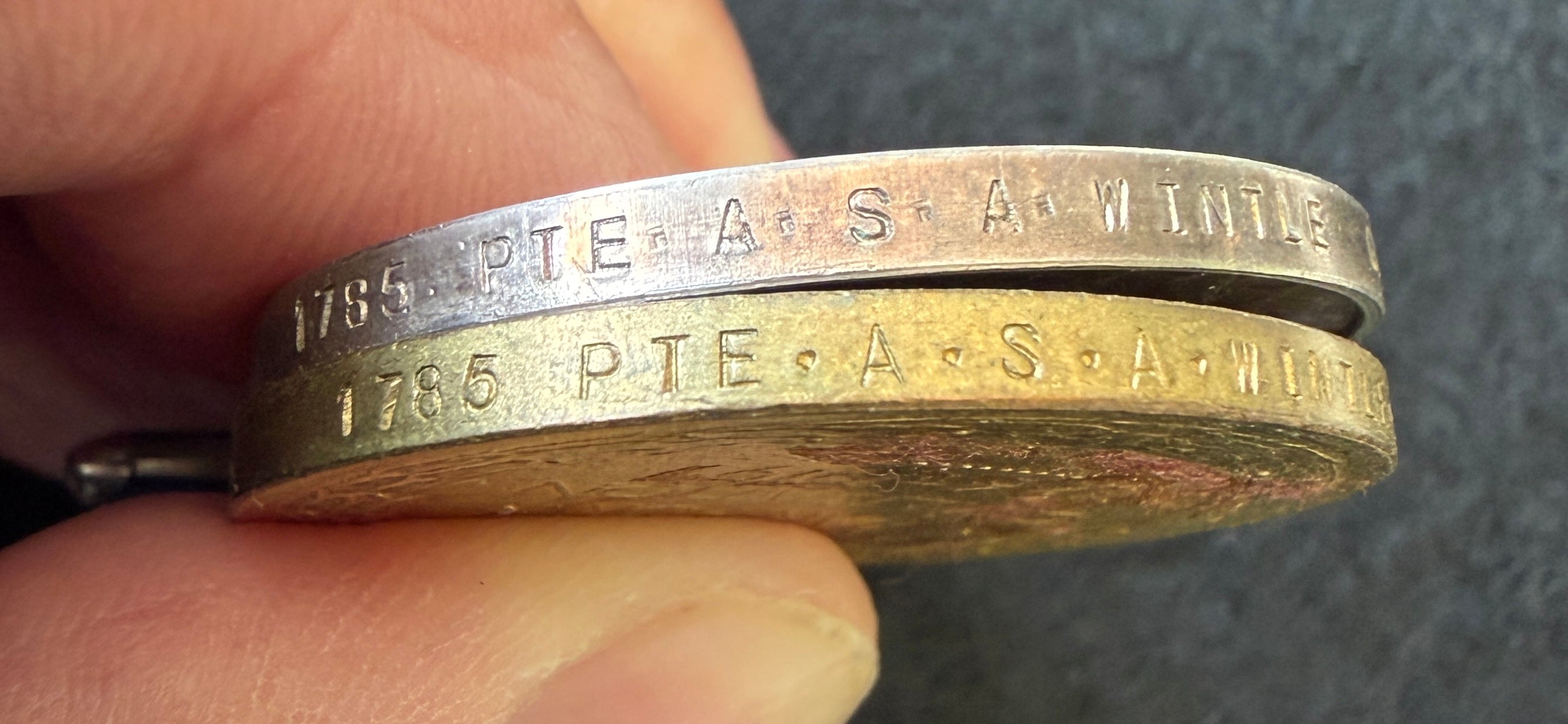 WW1 medals x 2 (missing 1914-15 Star) - British War Medal & Victory Medal - awarded to Private ALBERT WINTLE of the Gloucestershire Regiment – DRUMMER – Western Front, Somme, Passchendaele & Italian Front