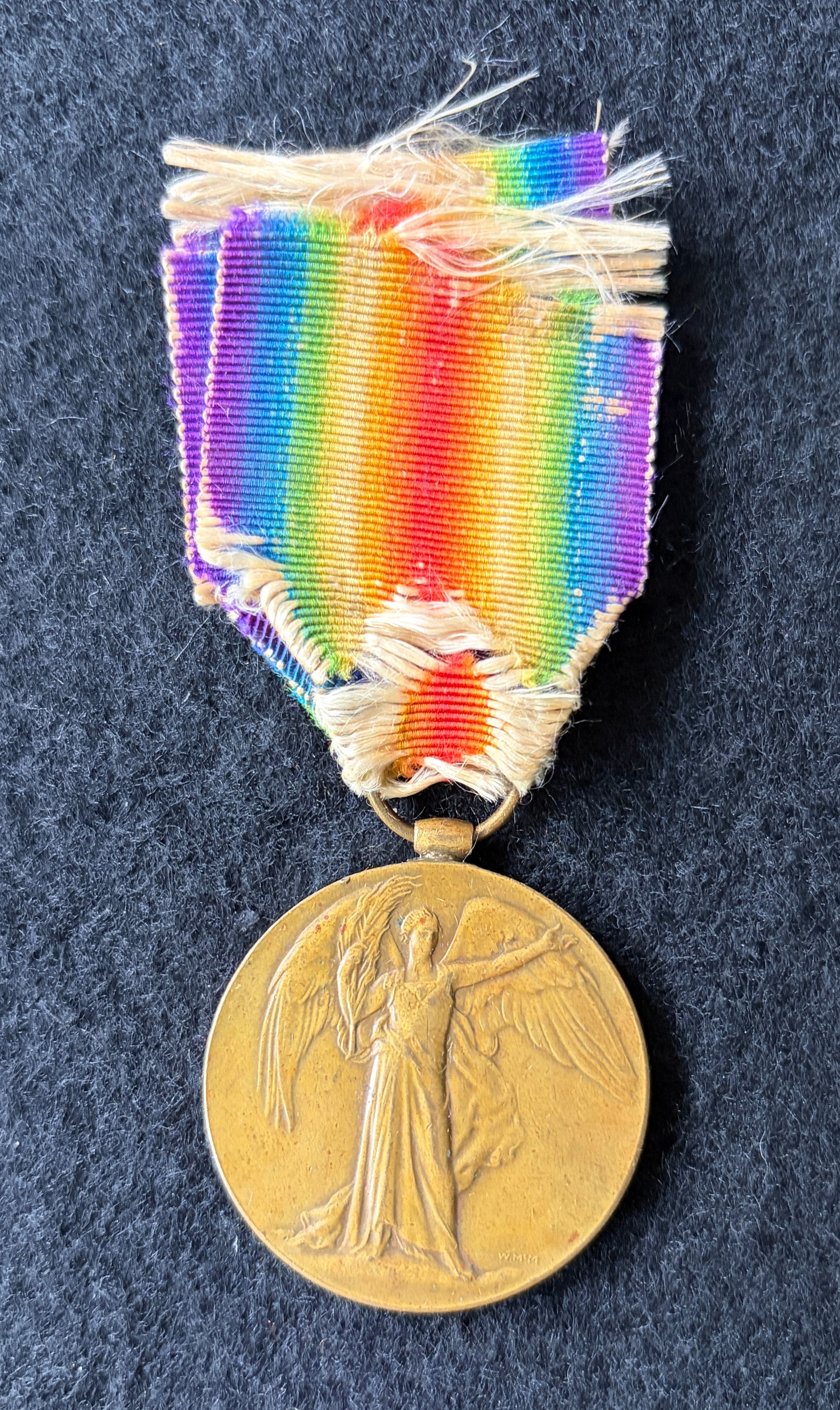 WW1 Victory Medal (single medal only) – awarded to Petty Officer CHARLES PARKER – Royal Navy – aboard ‘HMS Nonsuch’ during the Battle of Jutland