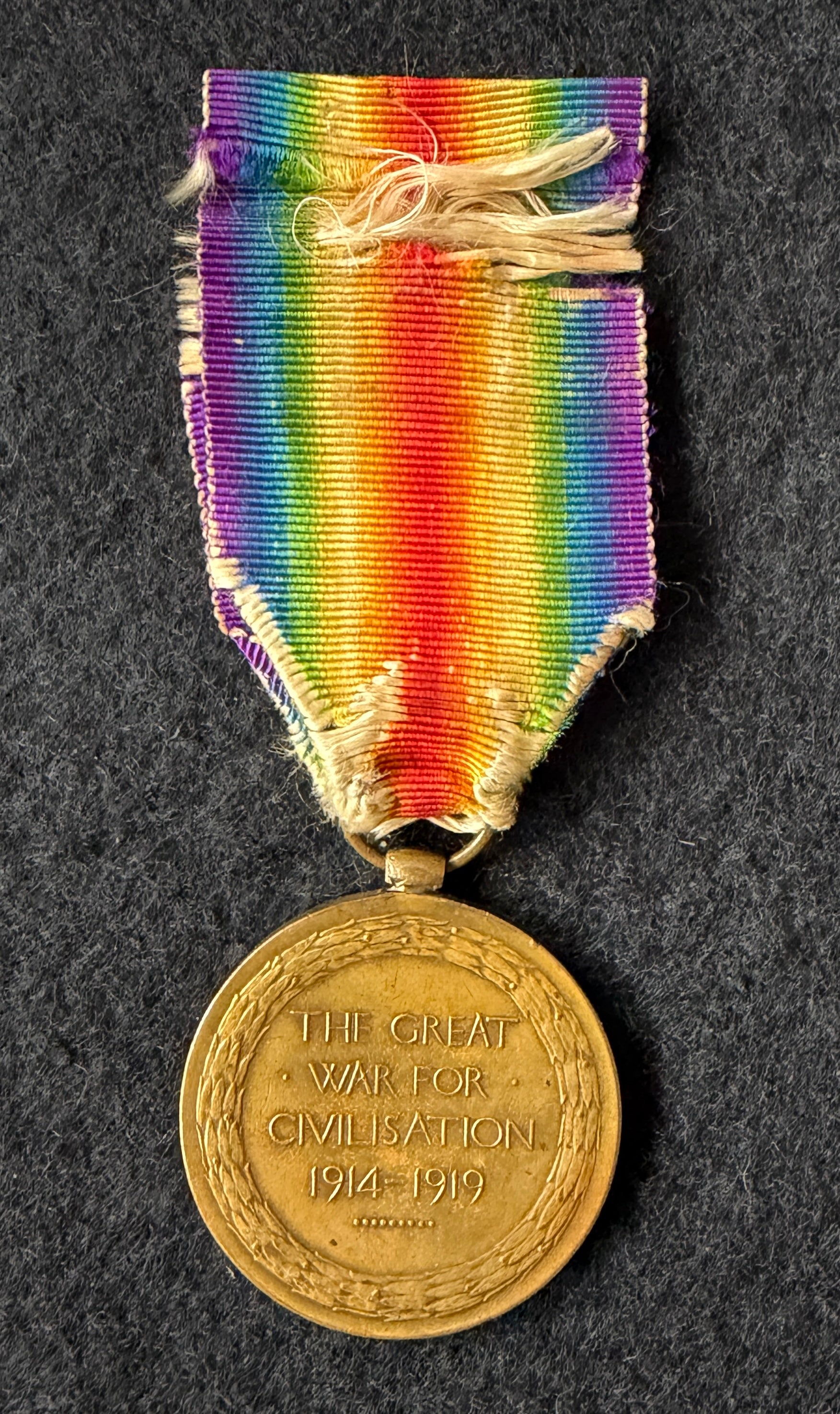 WW1 Victory Medal (single medal only) – awarded to Petty Officer CHARLES PARKER – Royal Navy – aboard ‘HMS Nonsuch’ during the Battle of Jutland
