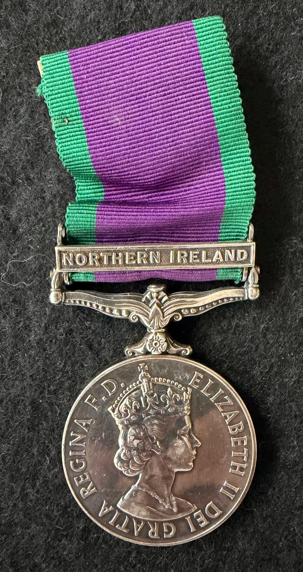 General Service Medal (1962) with ‘Northern Ireland’ clasp – awarded to Sapper G C SCOTT of the Royal Engineers