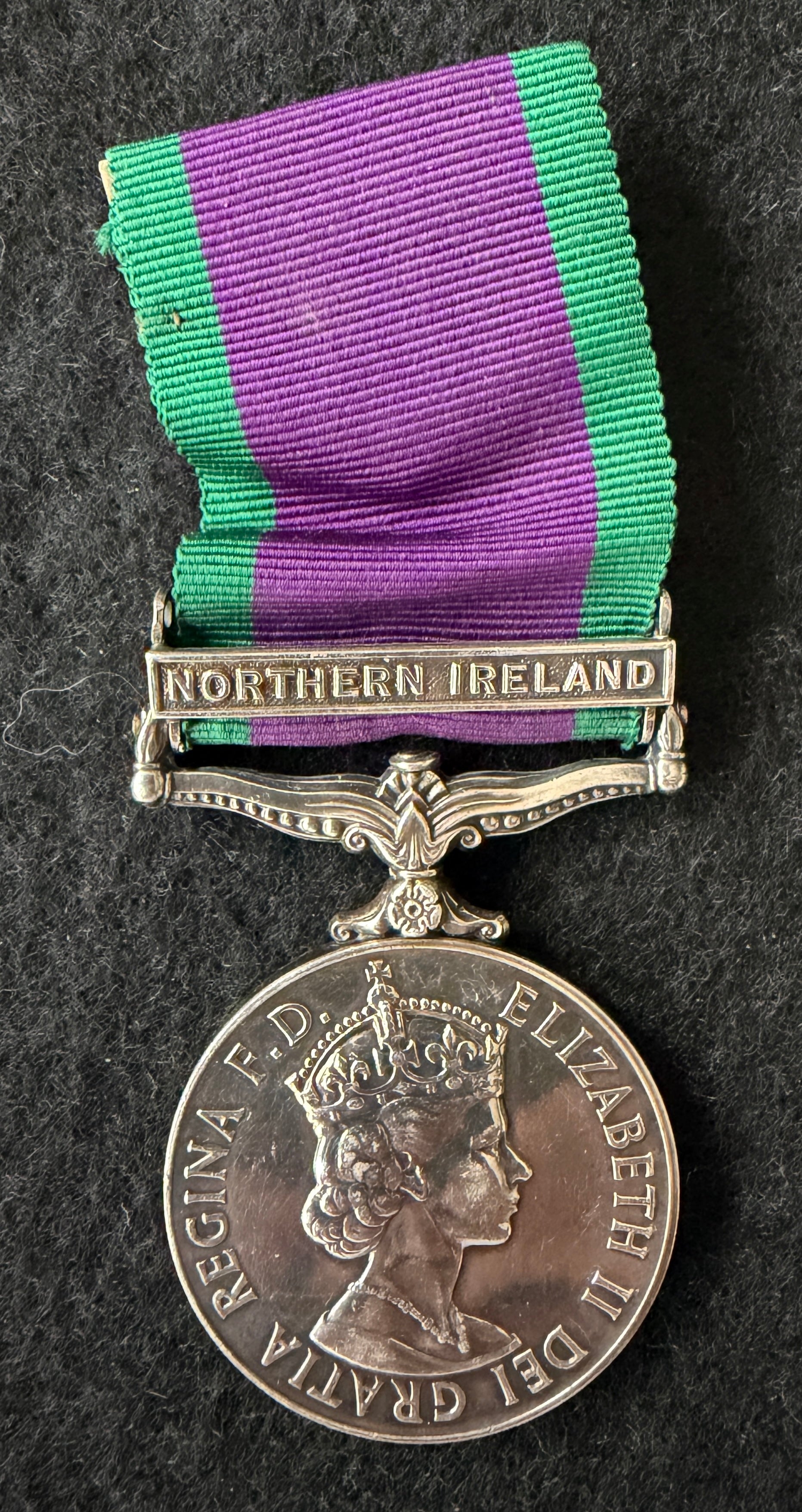 General Service Medal (1962) with ‘Northern Ireland’ clasp – awarded to Sapper G C SCOTT of the Royal Engineers