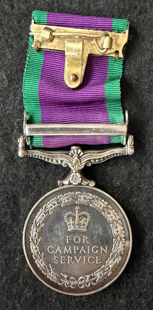 General Service Medal (1962) with ‘Northern Ireland’ clasp – awarded to Sapper G C SCOTT of the Royal Engineers
