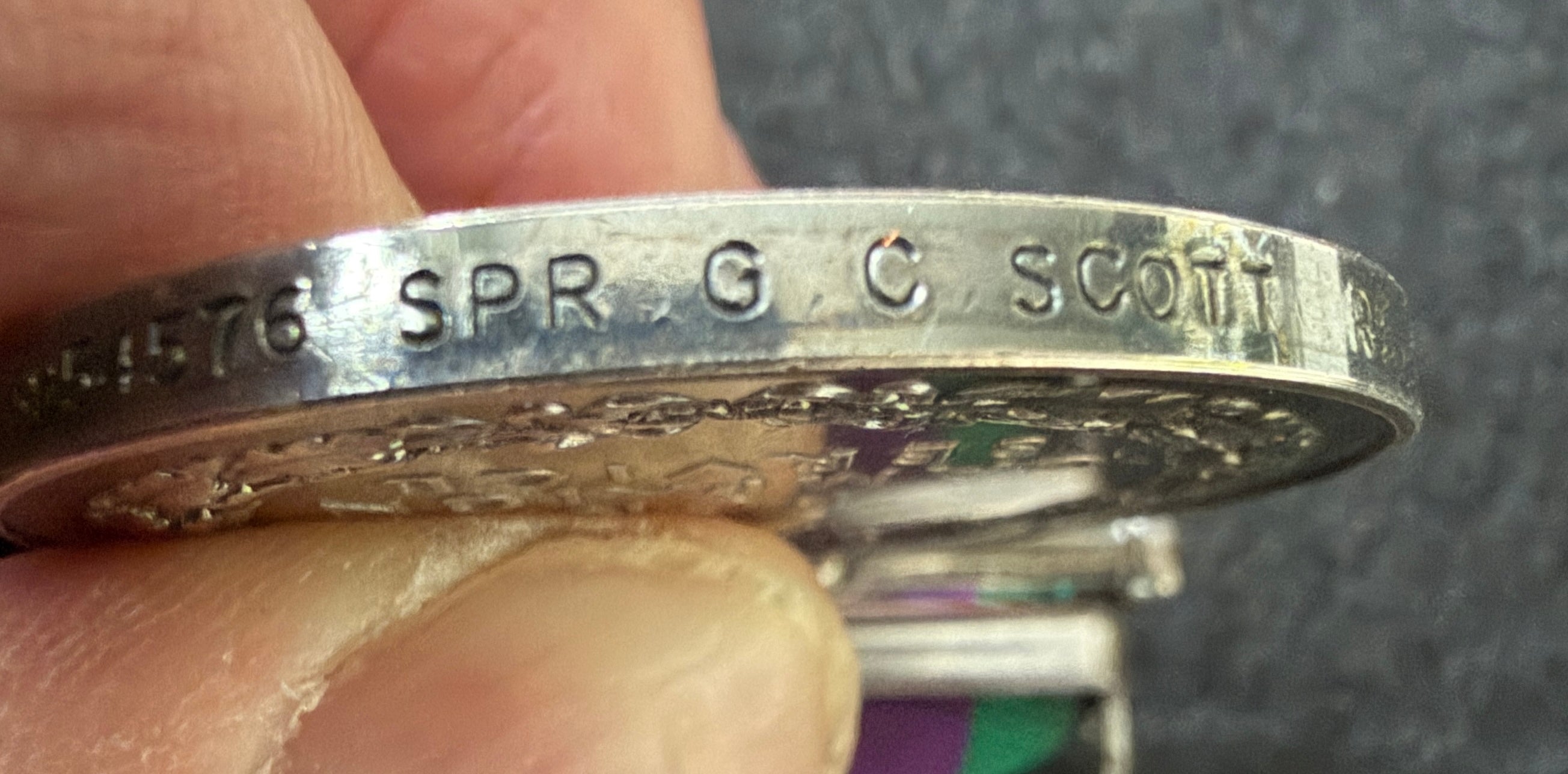 General Service Medal (1962) with ‘Northern Ireland’ clasp – awarded to Sapper G C SCOTT of the Royal Engineers