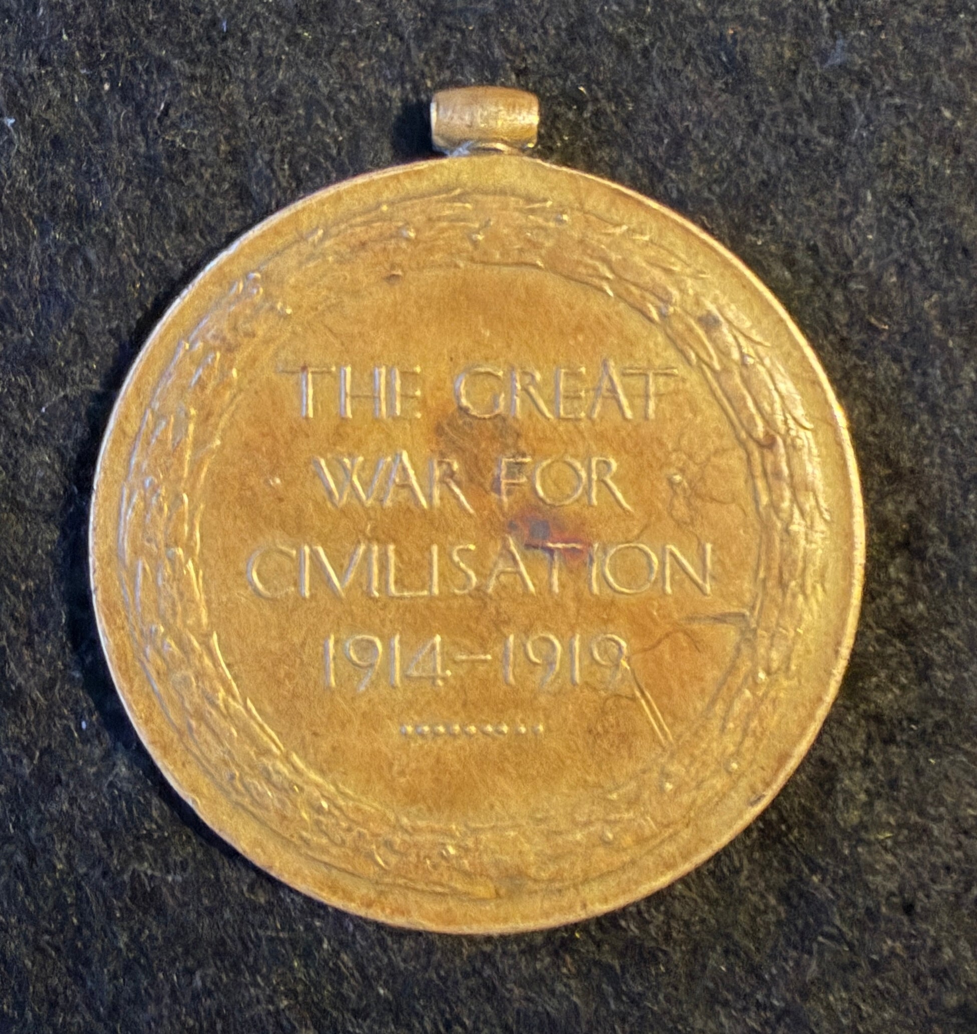 WW1 Victory Medal (single medal only, without ring suspender and ribbon) – awarded to Private GEORGE WHITTAKER of the 1st Battalion the King’s (Liverpool Regiment)
