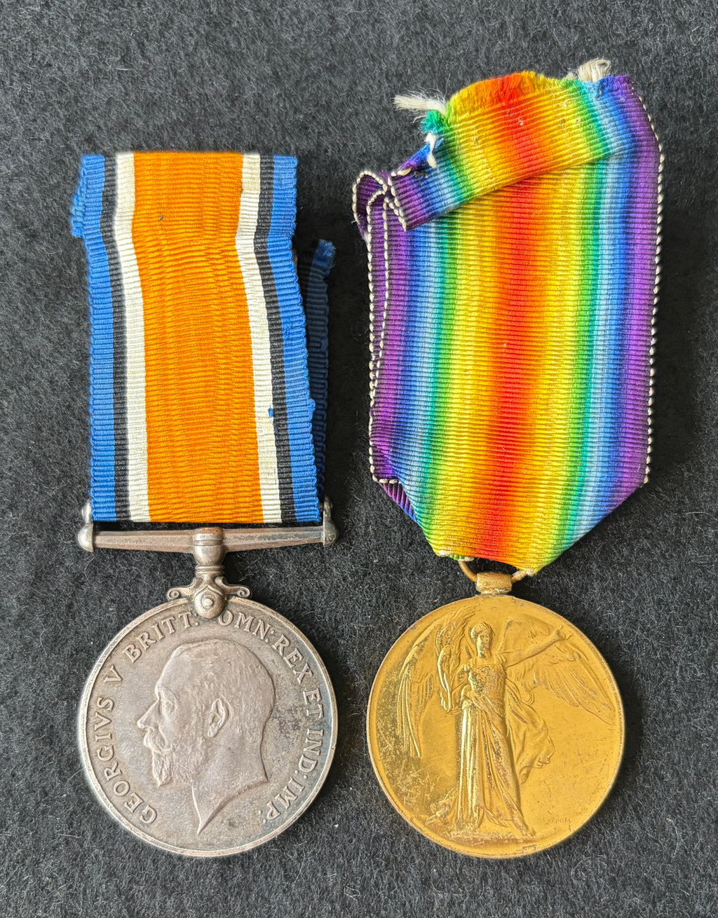 WW1 medal pair – British War Medal & Victory Medal – awarded to Private ERIC CHARLES GOODEY of the 2/4th (City of London) Battalion (Royal Fusiliers) – Killed in action first day of the ‘Second Battle of Passchendaele’ 1917