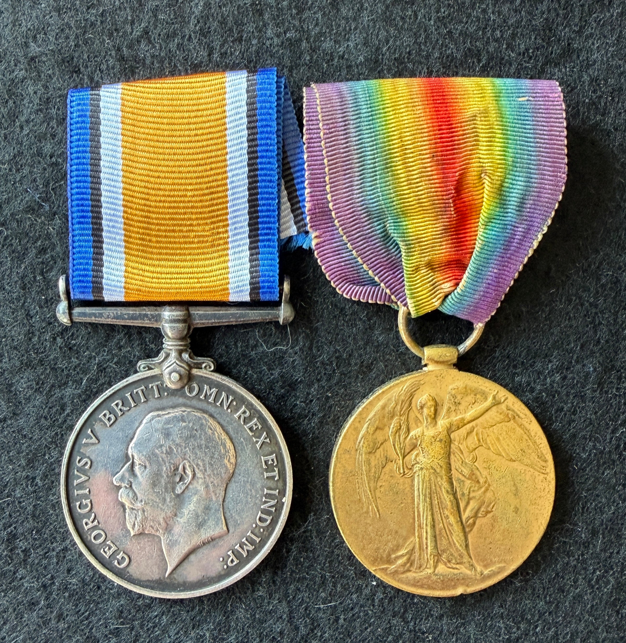 WW1 medal pair – British War Medal & Victory Medal – awarded to HENRY JOHN EAGLAND Royal Navy