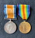 WW1 medal pair – British War Medal & Victory Medal – awarded to JAMES JOHNSTON of the King’s Own Scottish Borderers, later the 296th Coy (Scottish Command) Labour Corps & Royal Scots Fusiliers
