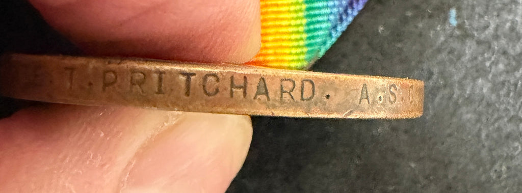 WW1 Victory Medal (Single medal only) – Awarded to Private THOMAS PRITCHARD of the Royal Army Service Corps