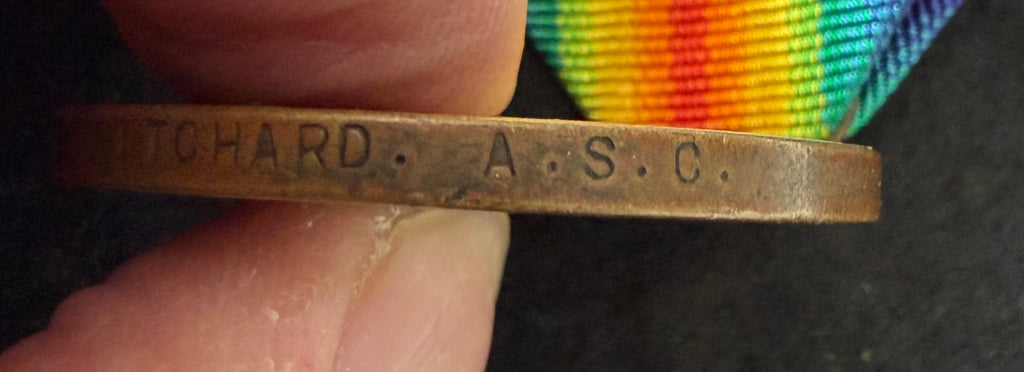 WW1 Victory Medal (Single medal only) – Awarded to Private THOMAS PRITCHARD of the Royal Army Service Corps