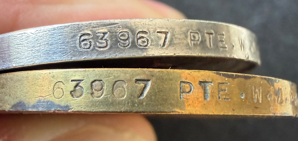 WW1 medal pair – British War Medal & Victory Medal – Awarded to Private WILLIAM JOHN PUSEY of the Royal Fusiliers, later of the Labour Corps
