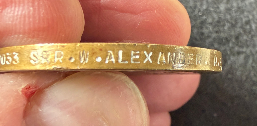 WW1 Victory Medal (Single medal only) – Awarded to Sapper WILLIAM  ALEXANDER of the Royal Engineers – ‘RAILWAYS’