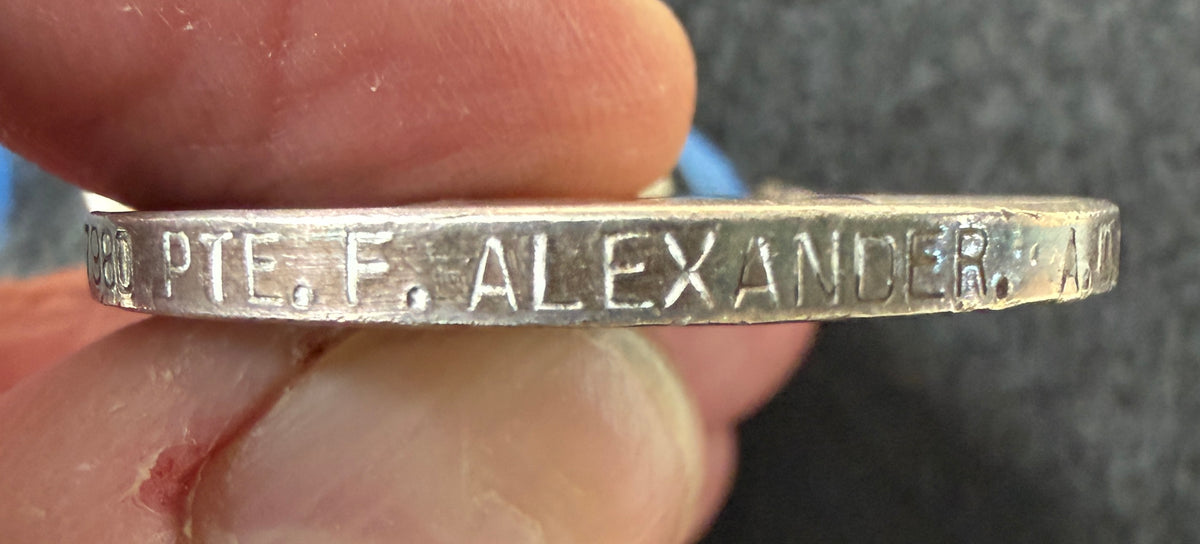 WW1 British War Medal (single medal only) - Awarded to Private S/7980 FRANCIS ALEXANDER of the Army Ordnance Corps and the Army Service Corps - 2nd ASC Repair Shop (Rouen) & 364th Motor Transport Company (Calais)