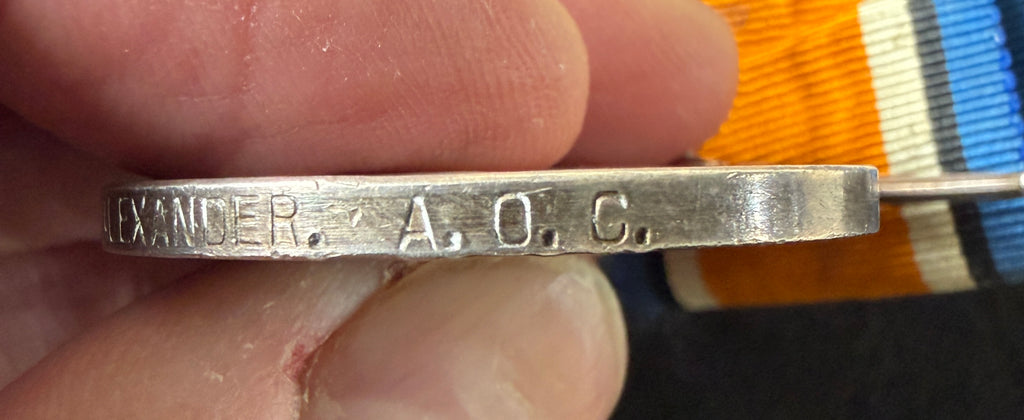 WW1 British War Medal (single medal only) - Awarded to Private S/7980 FRANCIS ALEXANDER of the Army Ordnance Corps and the Army Service Corps - 2nd ASC Repair Shop (Rouen) & 364th Motor Transport Company (Calais)