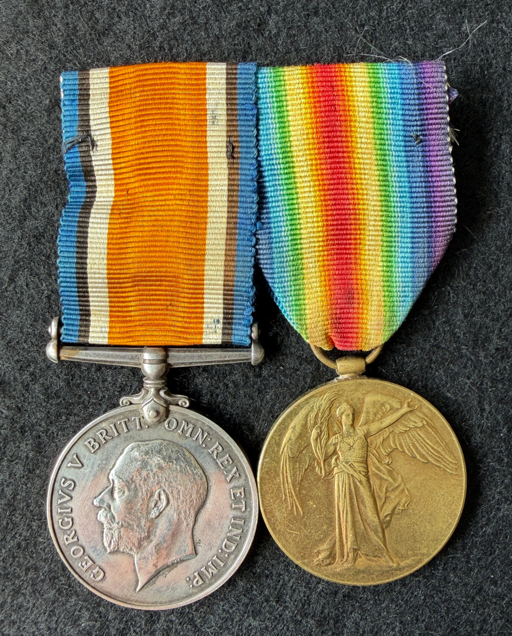 WW1 medal pair - British War Medal & Victory Medal - Awarded to Private S/406066 HARRY CLAUDE ALEXANDER of the Army Service Corps – INTERESTING service history with 3 x infantry regiments and the A.S.C. in Egypt