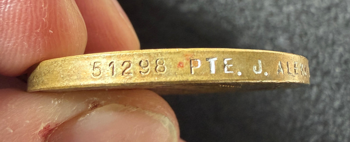 WW1 Victory Medal (Single) - To Private JOHN ALEXANDER 6th Battalion Royal Scots Fusiliers, later 2nd Bn RSF – Wounded German Spring Offensive – INTERESTING social history – Princess Louise Scottish Hospital for Limbless Sailors and Soldiers, Erskine