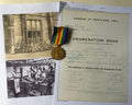 WW1 Victory Medal (Single) - To Private JOHN ALEXANDER 6th Battalion Royal Scots Fusiliers, later 2nd Bn RSF – Wounded German Spring Offensive – INTERESTING social history – Princess Louise Scottish Hospital for Limbless Sailors and Soldiers, Erskine