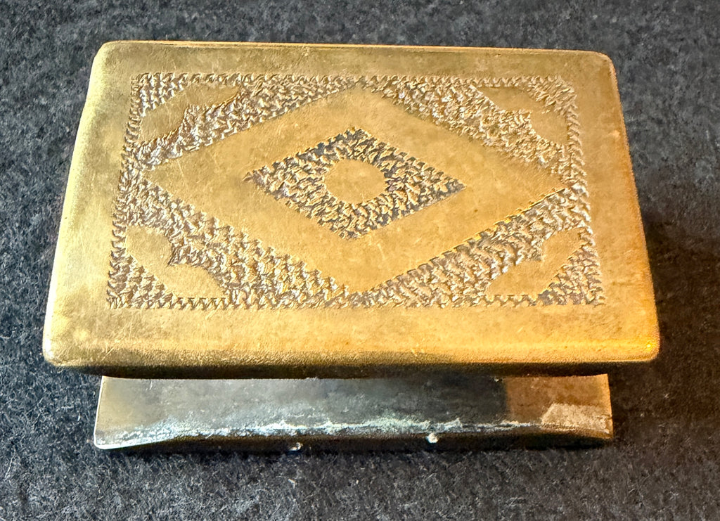 WW1 British War & Victory Medal pair – Awarded to Private ALBERT SELLARS of the 22nd Company the Labour Corps –comes with associated ‘Trench Art’  - A named metal bracelet and brass matchbox holder decorated with inscription ‘A.S’ and ‘YPRES 1918’