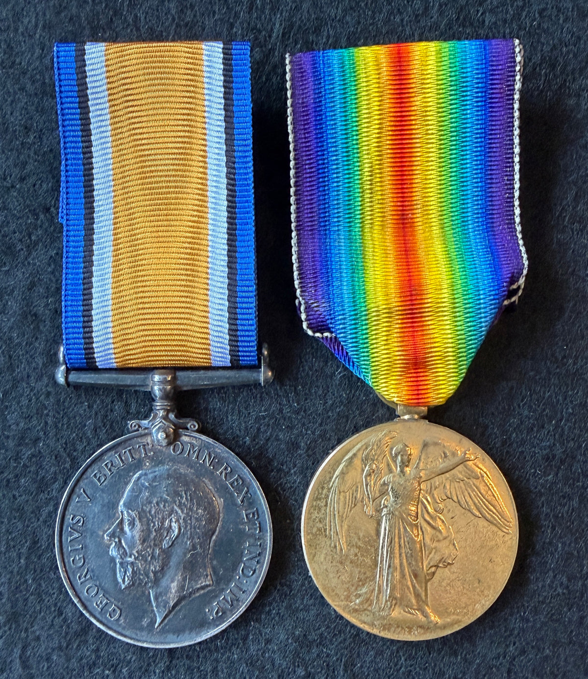 WW1 British War & Victory Medal pair – Awarded to Private ROBERT YATES of the Manchester Regiment, later the Labour Corps – Believed to be 21st (Service) Battalion Manchester Regiment – Wounded in action ‘Passchendaele’ 1917