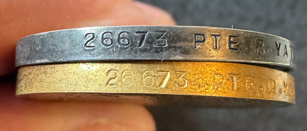 WW1 British War & Victory Medal pair – Awarded to Private ROBERT YATES of the Manchester Regiment, later the Labour Corps – Believed to be 21st (Service) Battalion Manchester Regiment – Wounded in action ‘Passchendaele’ 1917