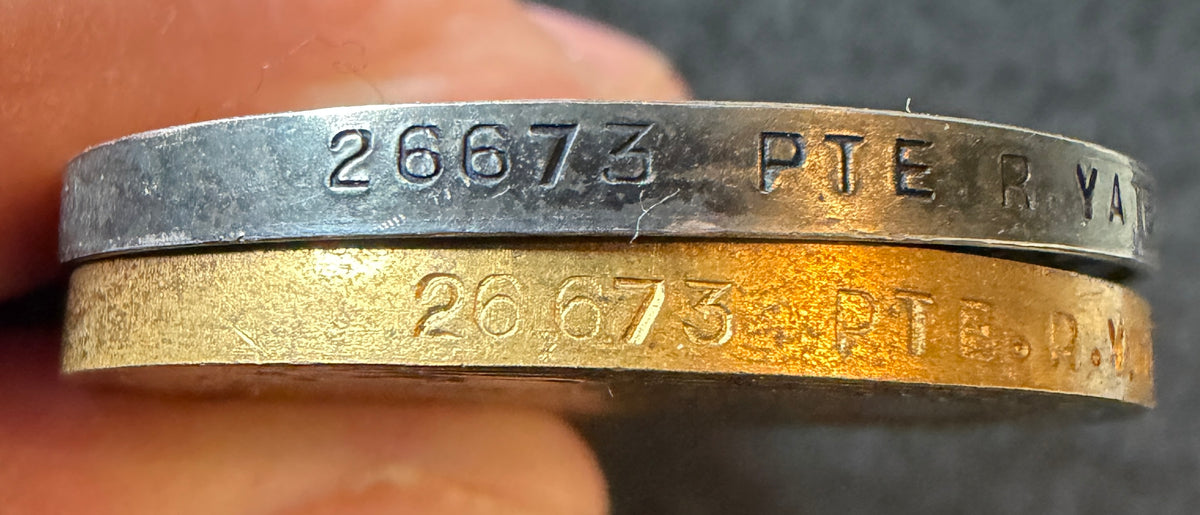 WW1 British War & Victory Medal pair – Awarded to Private ROBERT YATES of the Manchester Regiment, later the Labour Corps – Believed to be 21st (Service) Battalion Manchester Regiment – Wounded in action ‘Passchendaele’ 1917