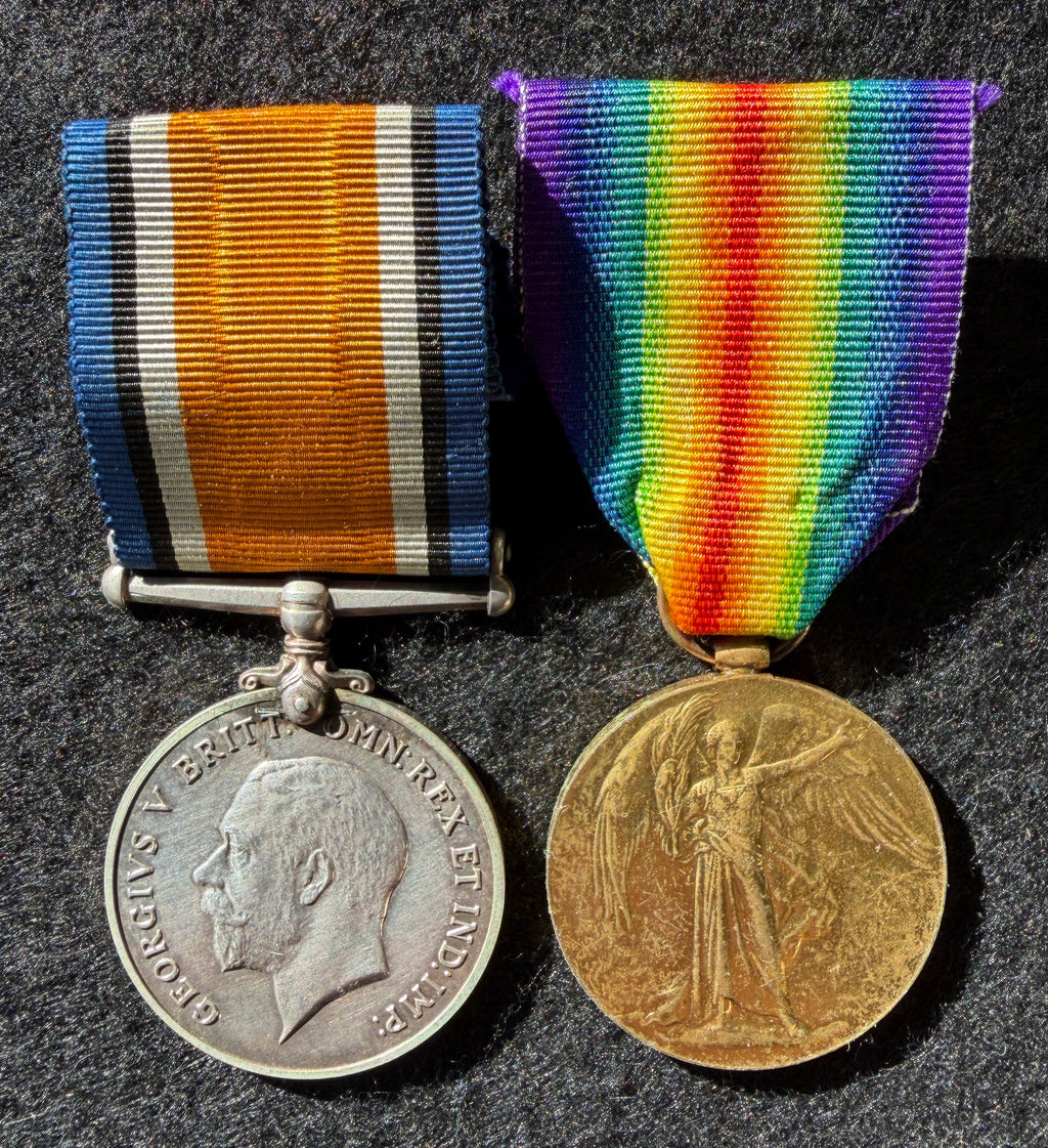 WW1 Medal pair - British War Medal and Victory Medal – Awarded to LOUIS GRAYDON of the 1st Battalion the King’s Own Royal Lancaster Regiment