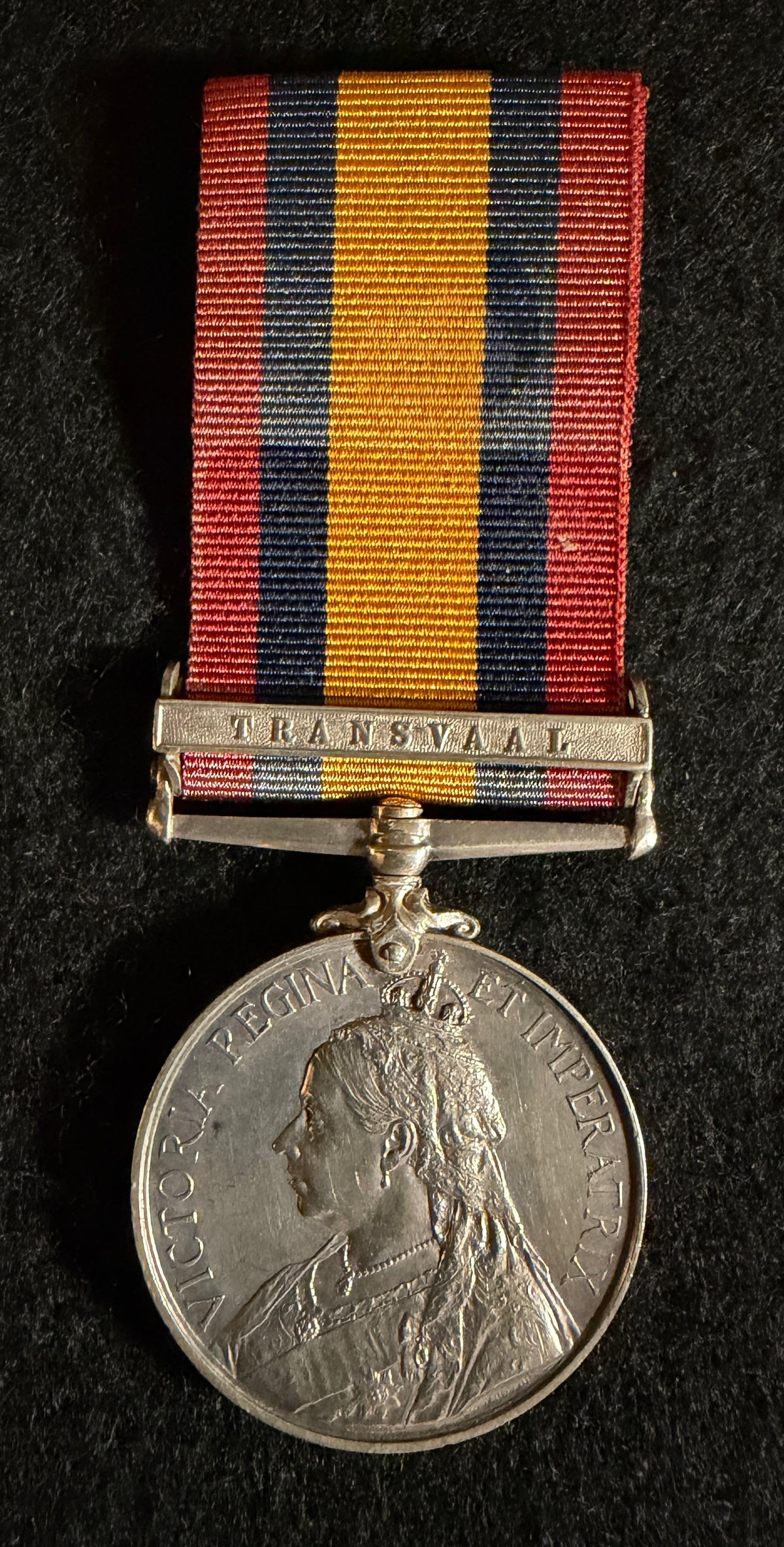 Queen’s South Africa Medal with ‘Transvaal’ Bar – Awarded to C281 3rd Class Trooper CHARLES JAMES ANDREWS of the South African Constabulary