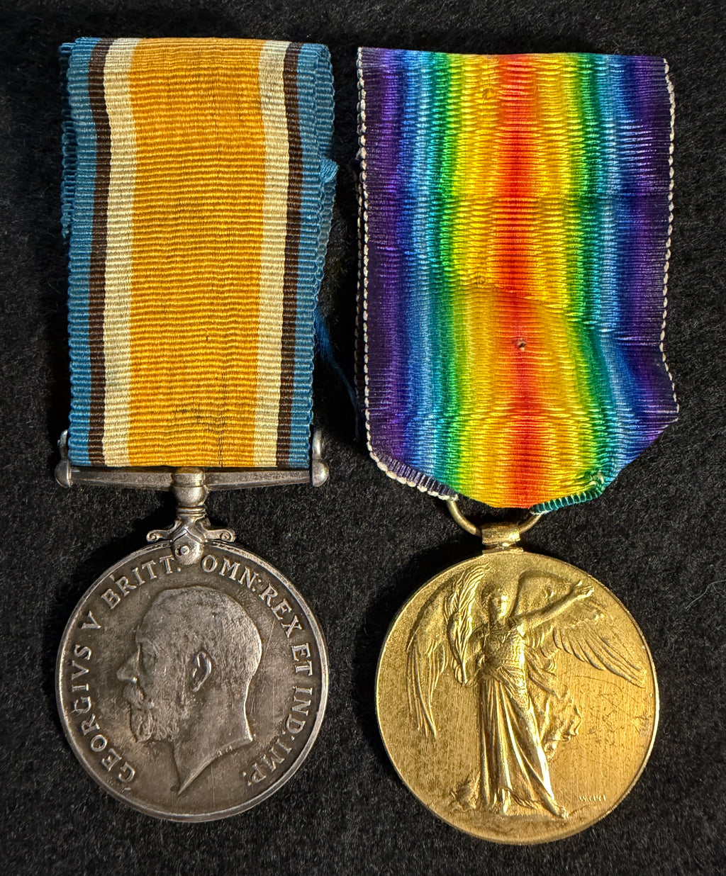WW1 Medal pair – British War Medal & Victory Medal (missing 1914-15 Star) awarded to Corporal ARTHUR ERNEST RADCLIFFE, 1st Battalion Northumberland Fusiliers – Killed in action 27th March 1916 at ST ELOI, a significant and well publicised action