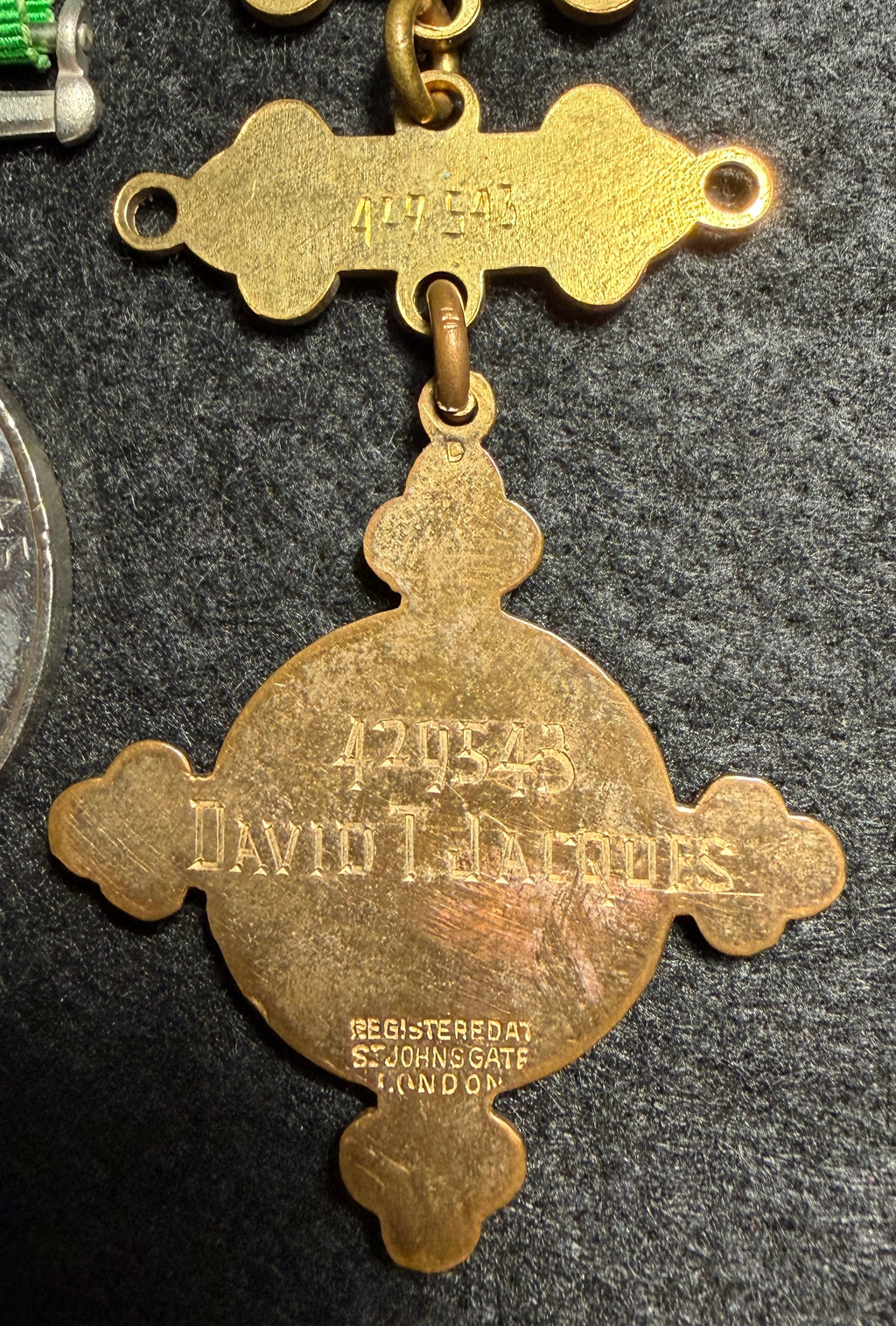 POLICE medal group – Defence Medal, West Riding Constabulary Police Long Service & Good Conduct Medal, St John Ambulance Association Medal + re-examination bars & West Yorkshire Police Retirement Medal awarded to Police Constable DAVID TODD JACQUES