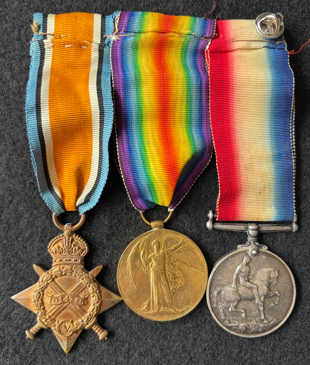 WW1 medal trio – 1914-15 Star, British War Medal & Victory Medal (South African – Bilingual) – awarded to H G KOCH of the Utrecht Commando – ‘Maritz Rebellion’ & German South West Africa