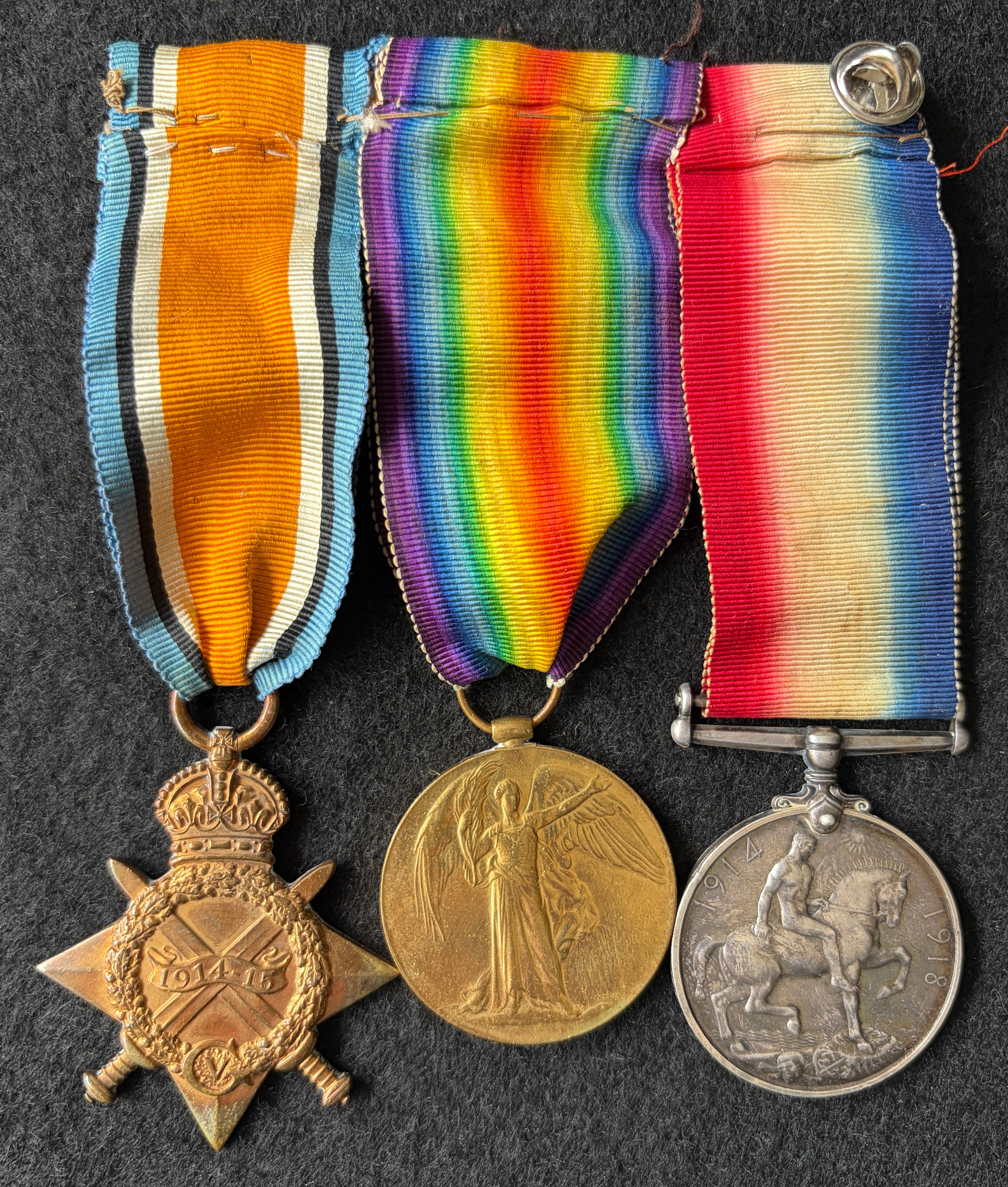 WW1 medal trio – 1914-15 Star, British War Medal & Victory Medal (South African – Bilingual) – awarded to H G KOCH of the Utrecht Commando – ‘Maritz Rebellion’ & German South West Africa