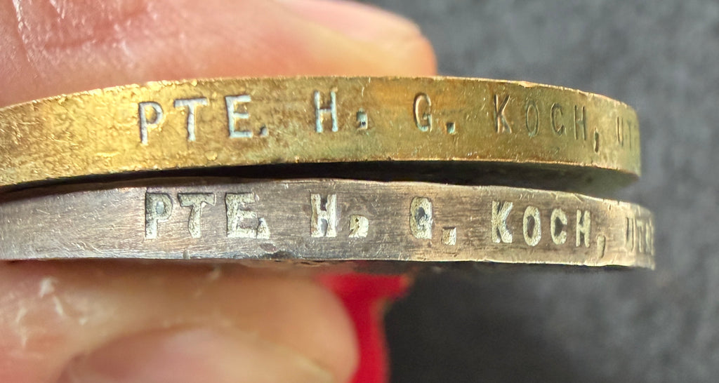 WW1 medal trio – 1914-15 Star, British War Medal & Victory Medal (South African – Bilingual) – awarded to H G KOCH of the Utrecht Commando – ‘Maritz Rebellion’ & German South West Africa