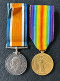WW1 Medal Pair – British War Medal and Victory Medal – Awarded to ROWLAND D H PARKS – Gloucestershire Regiment & Royal Engineers