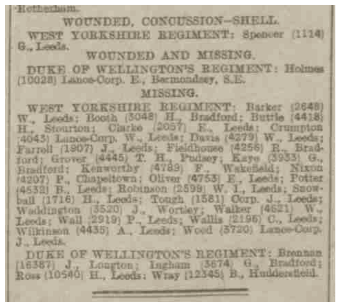 WW1 Victory Medal (Single medal only) awarded to Private THOMAS HENRY GROVER of the 7th Bn West Yorkshire Regiment, the ‘Leeds Rifles’ - KIA opening phase (first 24 hours) Battle of the Somme